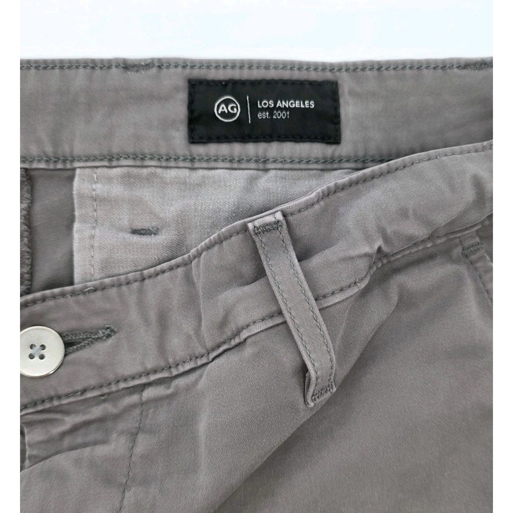 AG Adriano Goldschmied Griffin Tailored Shorts Mens 33 9" Inseam Grey Stretch